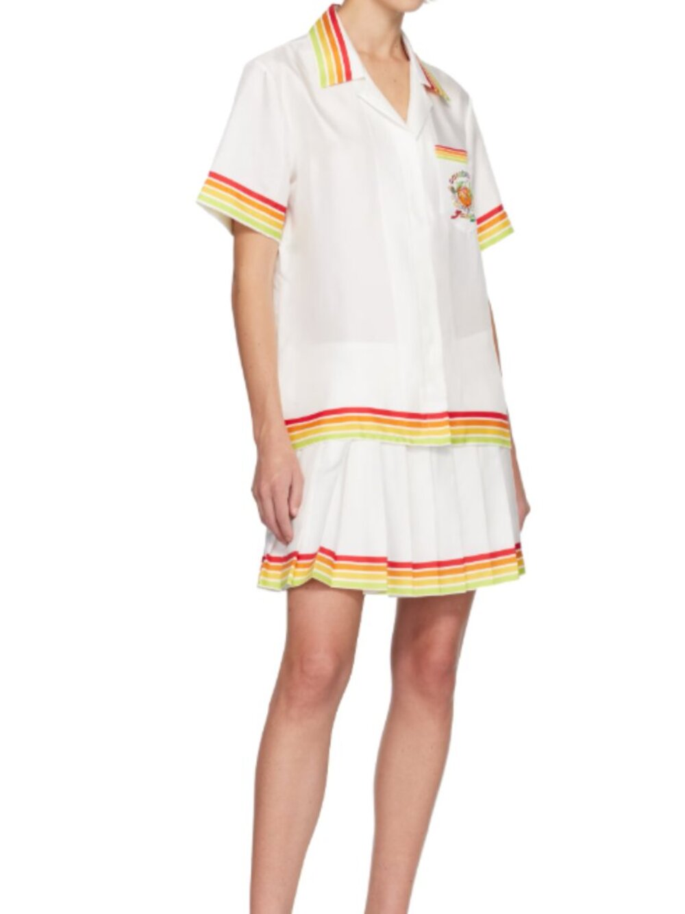 BNWT AW25 CASABLANCA SILK TWILL PLEATED SKIRT L & XL